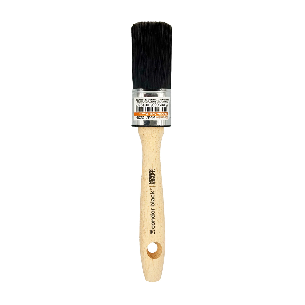 BROCHA CONDOR BLACK HYK OVAL 35MM